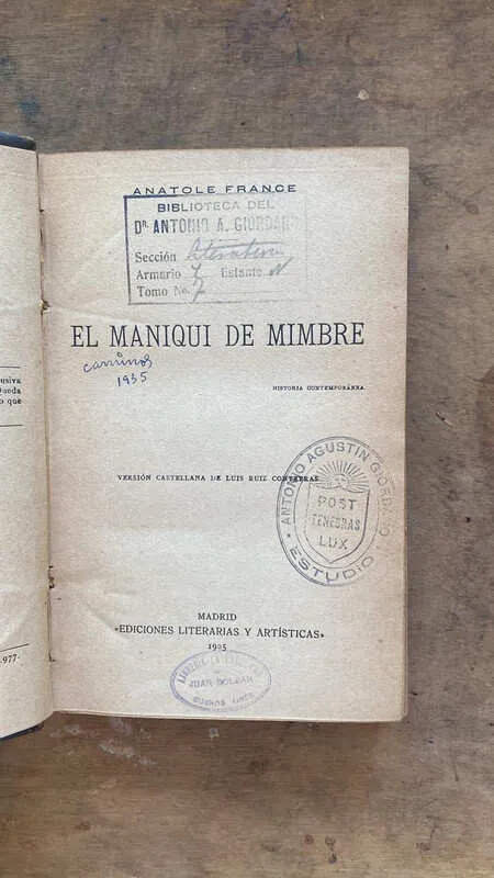El maniqui de mimbre - France, Anatole (gg1) (gg1)
