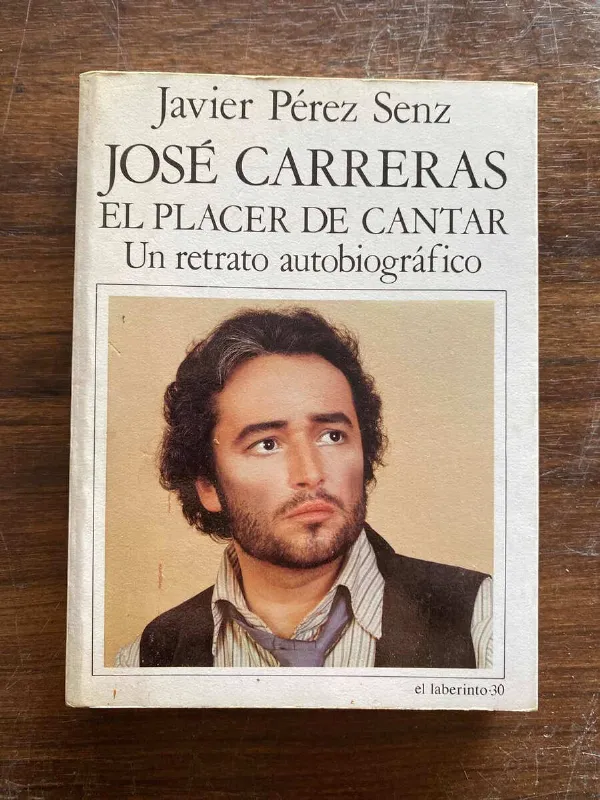 Tapa de Jose Carreras El Placer De Cantar - Perez Senz (D6)