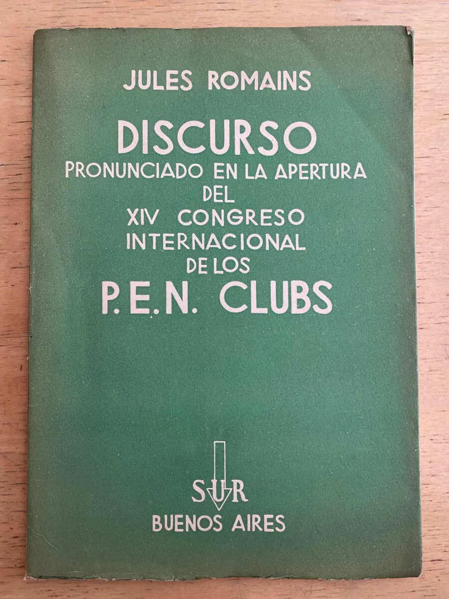 Discurso Apertura Del Congreso Int. De Los Pen Club (h6)