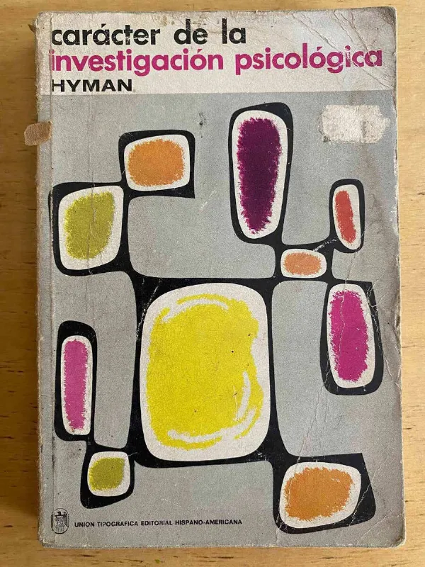 Tapa de Caracter De La Investigacion Psicologica - Hyman (j5)