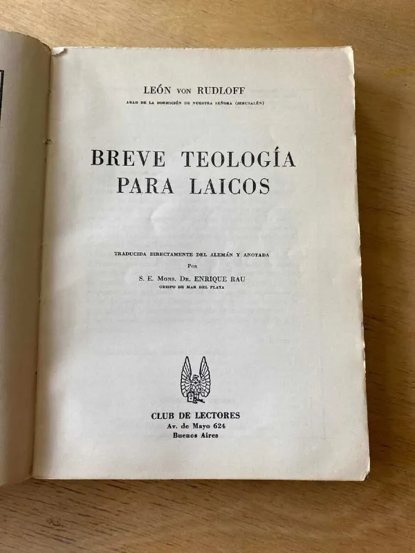 Tapa de Breve Teologia Para Laicos - Von Rudloff, Leon (s2)