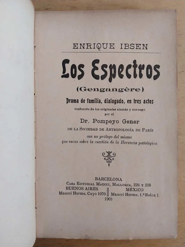Ibsen, Enrique - Los Espectros (j4)