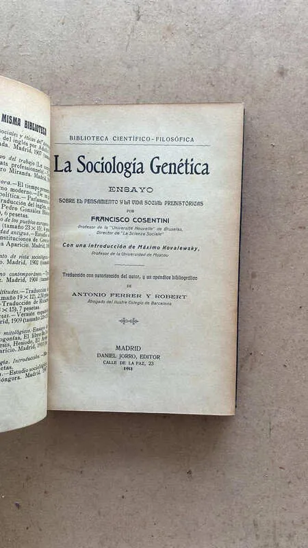 La Sociologia Genetica - Cosentini, Francisco (dd2)