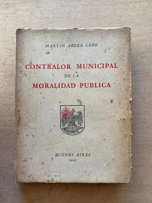 Tapa de Contralor Municipal De La Moralidad Publica- Aberg Cobo (A3)