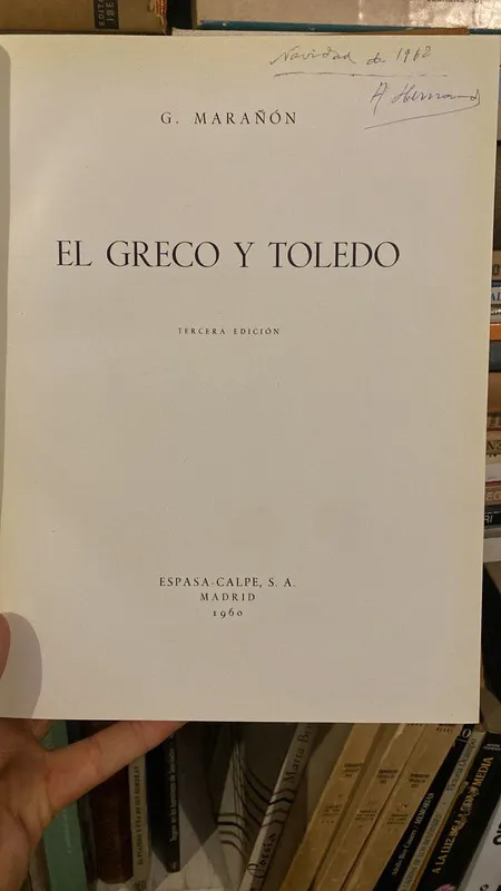 El greco y toledo - Marañon, (N1)