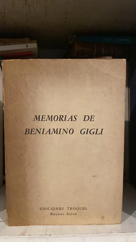Tapa de Memorias de Beniamino Gigli (n2)
