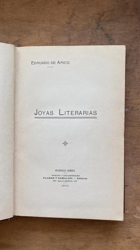 Joyas literarias - De Amicis, E. (D2)