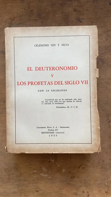 El Deuteronomio y los profetas del siglo - Nin y Silva (e1)