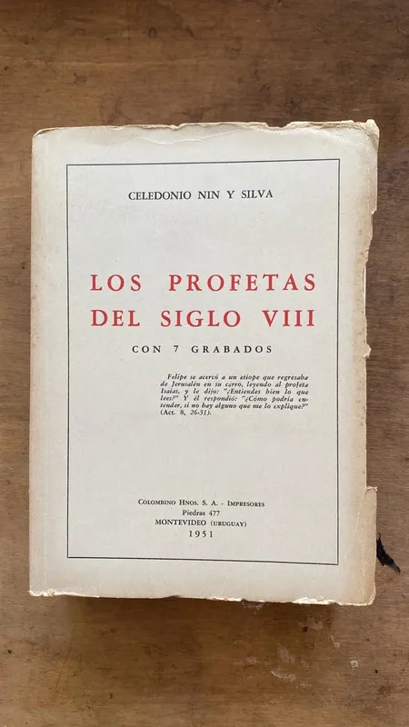 Los profetas del siglo viii - Nin y Silva, Celedonio (e1)