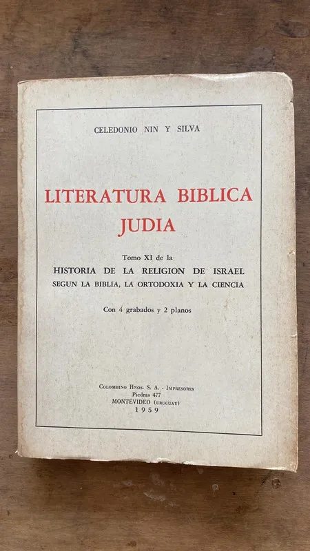 Literatura biblica judia - Nin y Silva, Celedonio (e1)