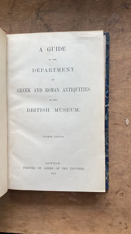 Tapa de A guide to the department of Greek and Roman Antiquities(f2