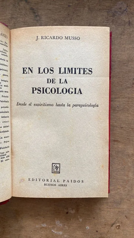 En los limites de la psicologia - Musso, Ricardo (Bb7)