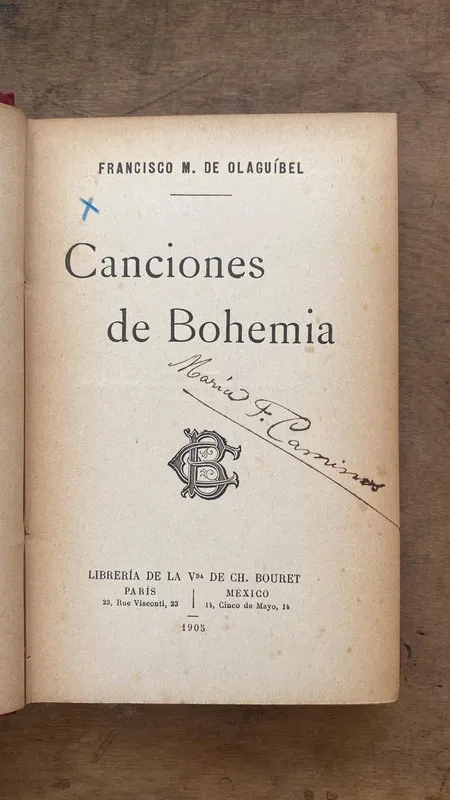 Canciones de Bohemia - De Olaguibel, Francisco M. (Aa6)